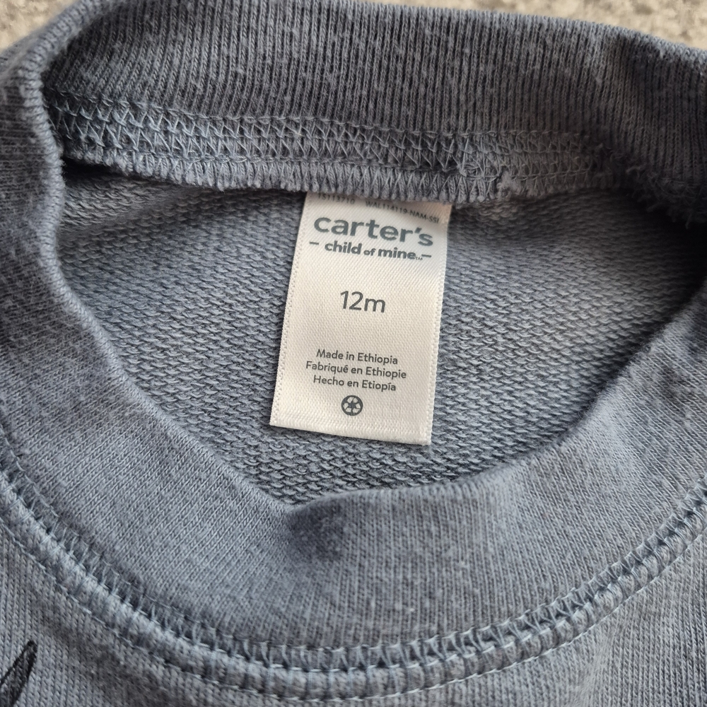 Carter's Blue Baby Outfit with Penguin Design - Picture 4 of 6